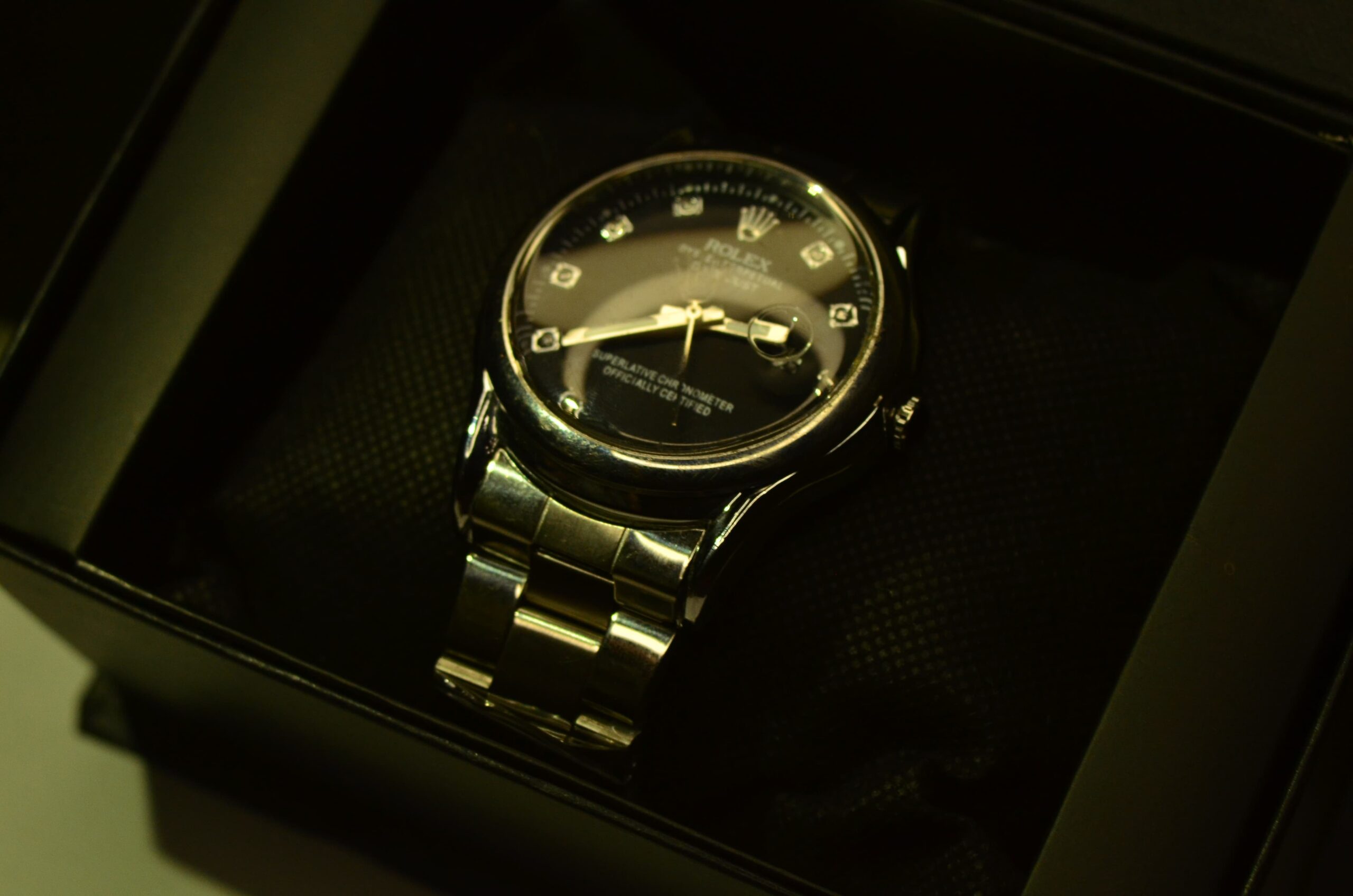 RLX Elegant Men's Watch With Premium Silver Chain